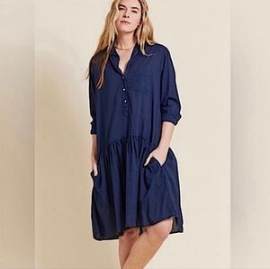 Grayson Frank & Eileen The Changemaker Midi Dress Navy Women's Size 03 Medium